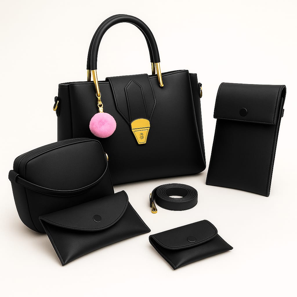 5-PCS PREMIUM SOFT LEATHER HANDBAGS 🎀