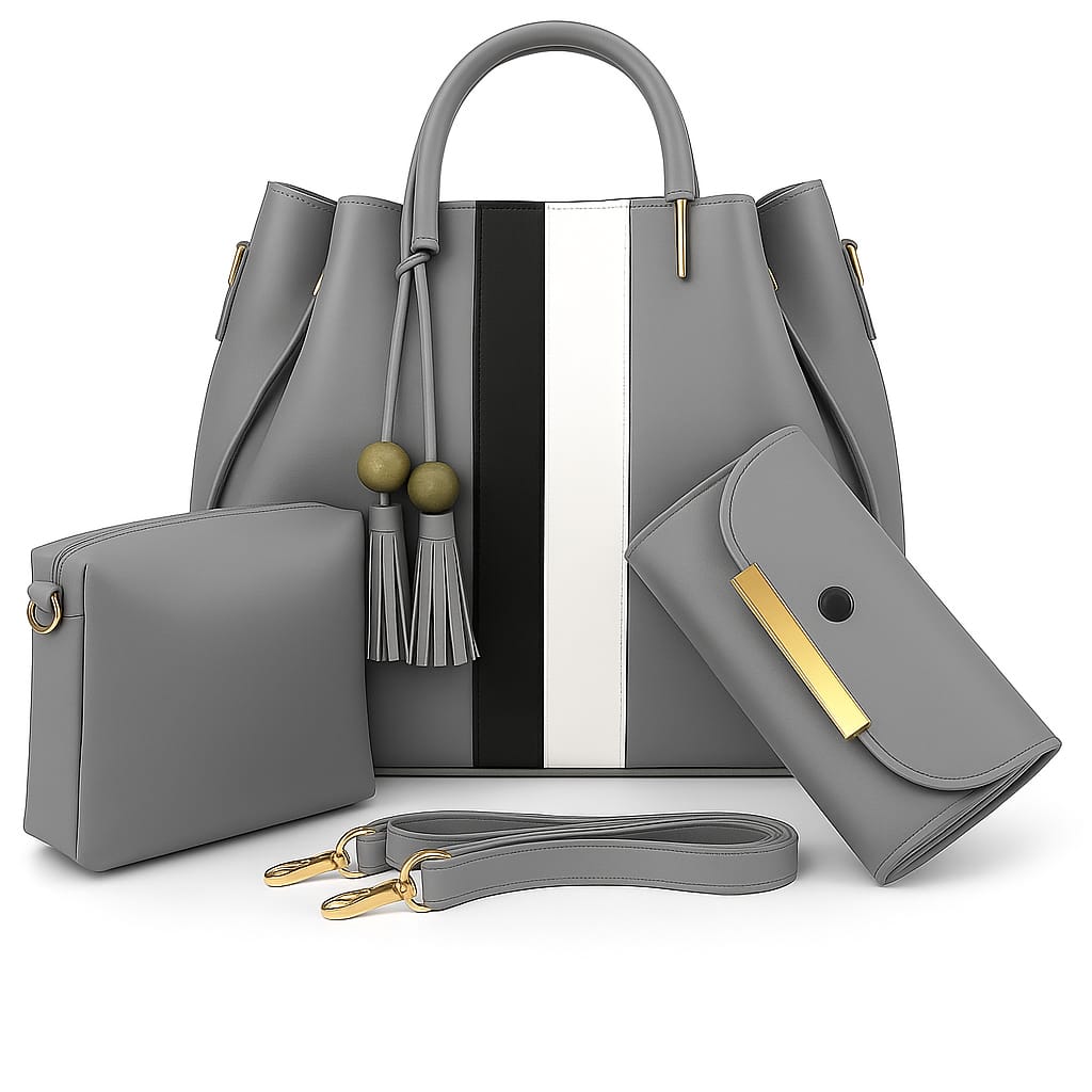 3-PCS PREMIUM SOFT LEATHER HANDBAGS