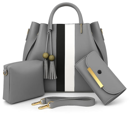 3-PCS PREMIUM SOFT LEATHER HANDBAGS