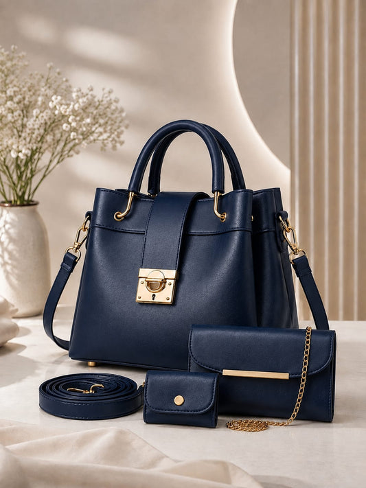 3-PCS PREMIUM SOFT LEATHER  HANDBAGS