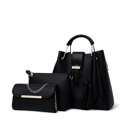3-PCS PREMIUM SOFT LEATHER HANDBAGS
