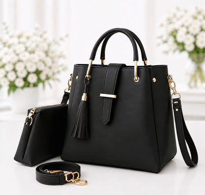 2-PCS PREMIUM SOFT LEATHER HANDBAGS